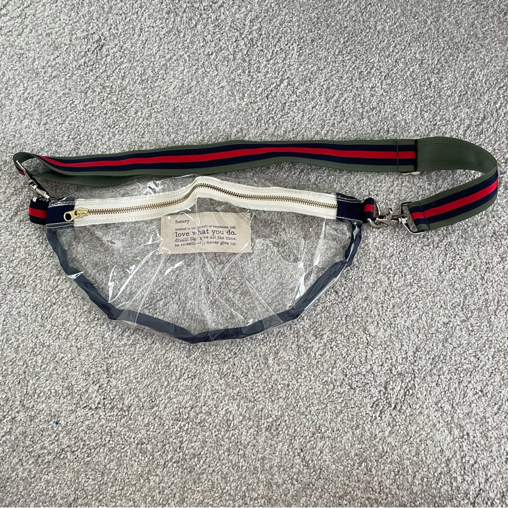 House of Henry Wayne Vinyl Sling Bag Clear New Henry Dry Goods